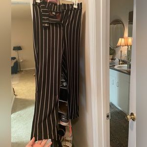 Striped work pants